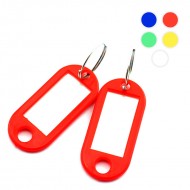 Breloc cu eticheta pentru chei Q-CONNECT, rosu, 50 x 22 mm, 100 bucati
