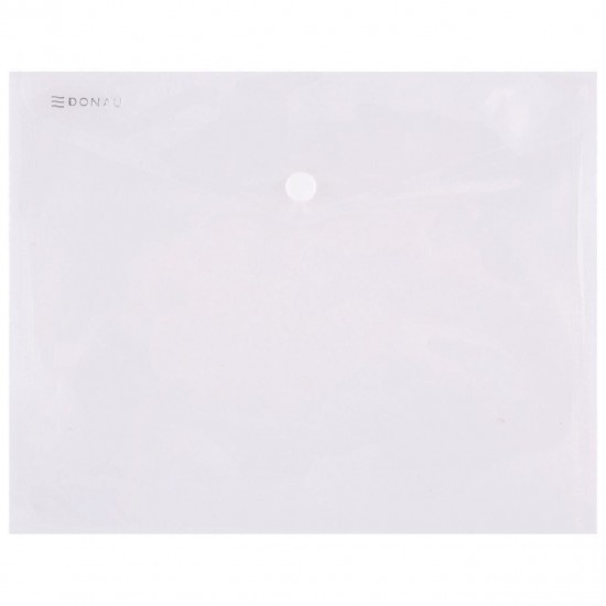 Mapa din plastic DONAU cu capsa, C5 (240 x 185 mm), 180 microni, transparent