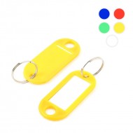Breloc cu eticheta pentru chei Q-CONNECT, galben, 50 x 22 mm, 100 bucati