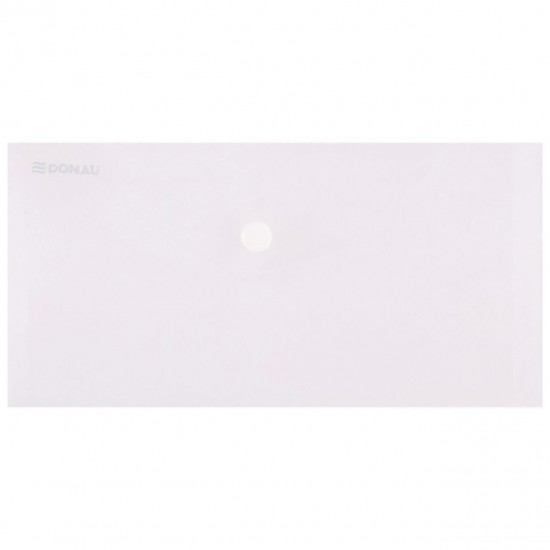 Mapa din plastic DONAU cu capsa, DL (225 x 126 mm), 180 microni, transparent