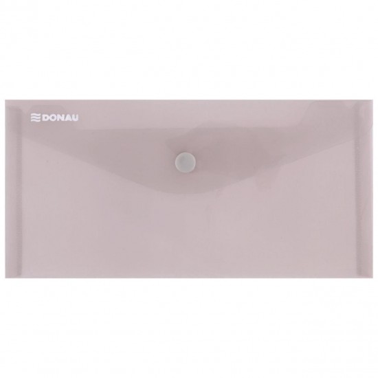 Mapa din plastic DONAU cu capsa, DL (225 x 126 mm), 180 microni, fumuriu
