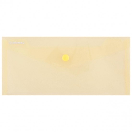Mapa din plastic DONAU cu capsa, DL (225 x 126 mm), 180 microni, galben