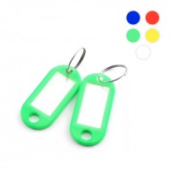 Breloc cu eticheta pentru chei Q-CONNECT, verde, 50 x 22 mm, 100 bucati