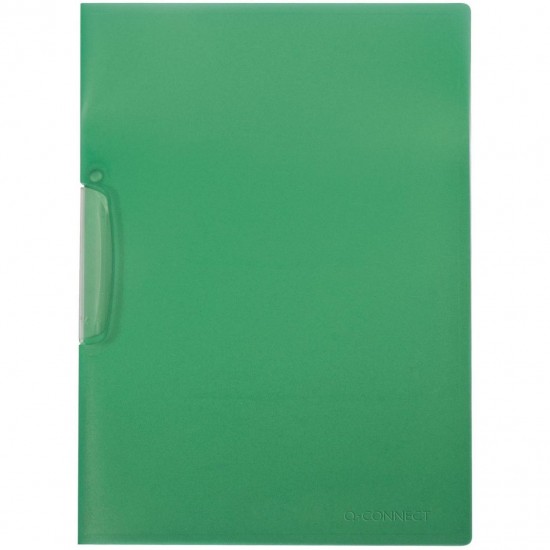 Mapa din plastic Q-CONNECT cu clips lateral din plastic, A4, 520 microni, verde