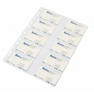 Folie protectie pentru 20 carti de vizita, 120 microni, 10/set, DONAU - cristal