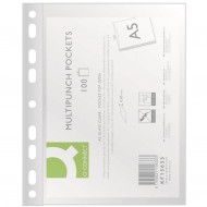 Folie protectie Q-CONNECT, A5, cristal, 50 microni, 100 file/set
