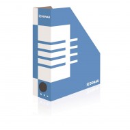 Suport vertical din carton DONAU, cotor 100 mm, carton 390 gsm, albastru