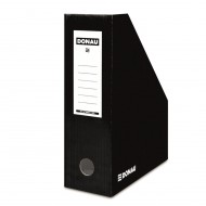 Suport vertical din carton DONAU, cotor 100 mm, carton lucios 390 gr/mp, negru