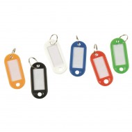 Breloc cu eticheta pentru chei Q-CONNECT, alb, 50 x 22 mm, 100 bucati