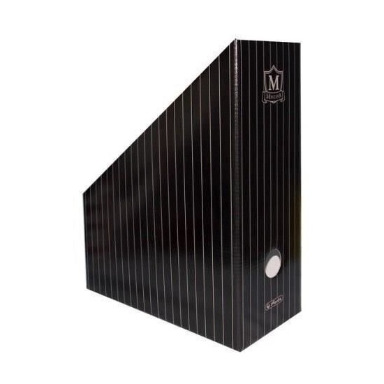 Suport vertical din carton Herlitz Montana, cotor 115 mm, negru