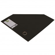 Suport vertical Q-CONNECT plastifiat PVC, pliabil, cotor 76 mm, cu inel, negru