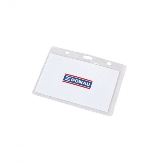 Port card orizontal DONAU, exterior 105 x 65 mm, pvc transparent