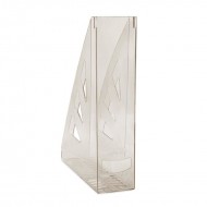 Suport vertical din plastic OFFICE Products, 70 mm, fumuriu transparent
