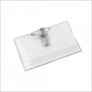 Ecuson orizontal DONAU cu ac si clips, pvc transparent