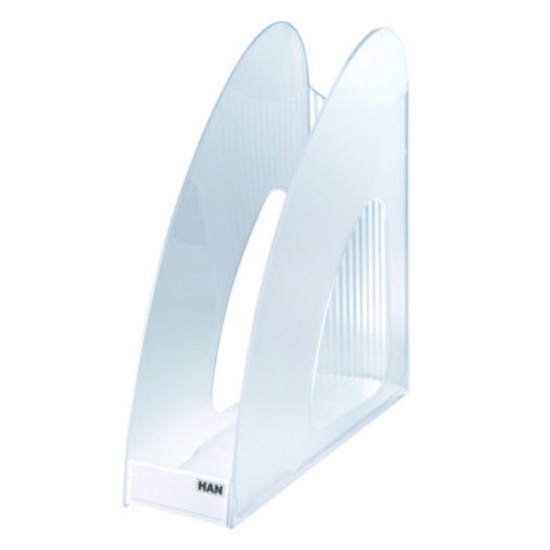 Suport vertical plastic pentru cataloage HAN Twin - transparent cristal