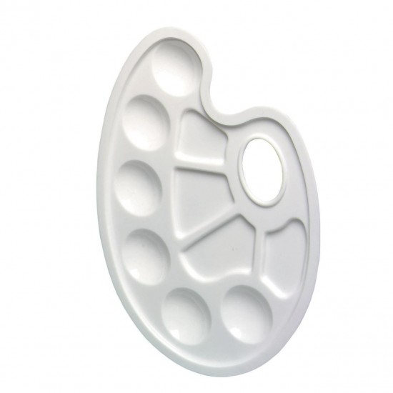 Paleta pictura Herlitz, din plastic, 23.5 x 17 cm, alb