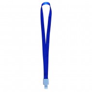 Lanyard textil, 15mm latime,snap clip, KEJEA - albastru