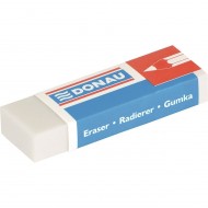 Radiera DONAU cu protectie, 61 x 21 x 11 mm, alb