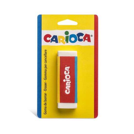 Radiera dreptunghiulara, 1 buc/blister, CARIOCA - alba