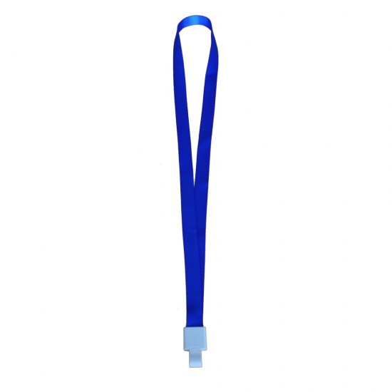 Lanyard textil, 15mm latime,sliding clip, KEJEA - albastru