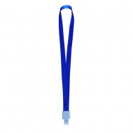 Lanyard textil, 15mm latime,sliding clip, KEJEA - albastru