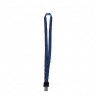Lanyard textil, 15mm latime,clip metal, KEJEA - negru