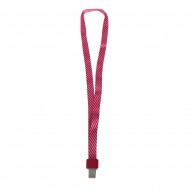 Lanyard textil, 15mm latime,clip metal, KEJEA - rosu