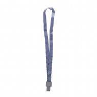 Lanyard textil, 15mm latime,clip metal, KEJEA - gri