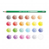 Creioane colorate CARIOCA Tita Erasable, hexagonale, flexibile, erasable, 24 culori/cutie, cu guma