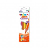 Creioane colorate CARIOCA Maxi Neon, triunghiulare, super fluorescente, 6 culori/cutie