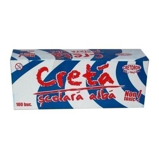 Creta alba patrata Cretorom, 100 buc/cut