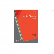 Hartie glasata lucioasa 24x34 cm 12 culori DACO