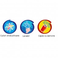 Lipici Glitter, lavabil, 6 culori/blister, CARIOCA Glitter Glue Spark