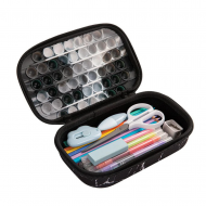 Penar cu fermoar ZIPIT ZIP & POP Storage Box - Black Marble