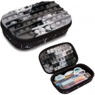 Penar cu fermoar ZIPIT ZIP & POP Storage Box - Black Marble
