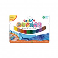 Plastelina fara gluten, 12.5 grame x 12 culori/cutie, CARIOCA Plasty