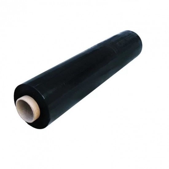 Folie strech neagra pentru ambalare manuala, 23 microni, 1.5 Kg