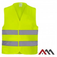 Vesta reflectorizanta cu benzi semnalizare, Culoare Verde Neon