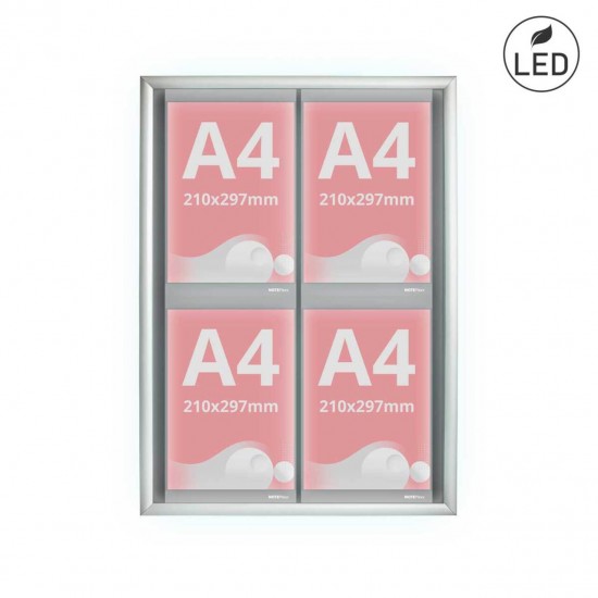 Avizier iluminat LED 4 x A4