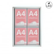 Avizier iluminat LED 4 x A4