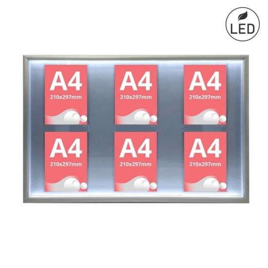 Avizier iluminat LED 6 X A4
