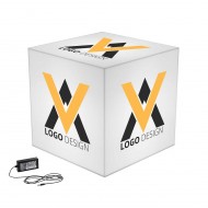 Cub 400 mm din plexiglas iluminat cu personalizare inclusa