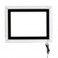 Reclamă luminoasă din stiplex, cu contur negru cu format A4 pentru printit.