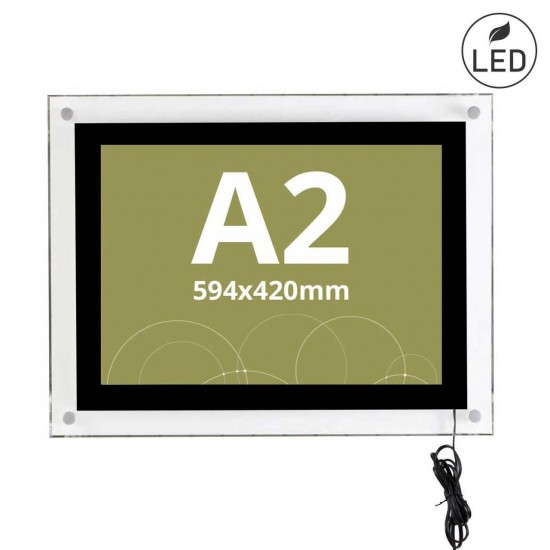Reclama luminoasa din stiplex, cu contur negru,cu format A2 pentru print