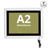 Reclama luminoasa din stiplex, cu contur negru,cu format A2 pentru print