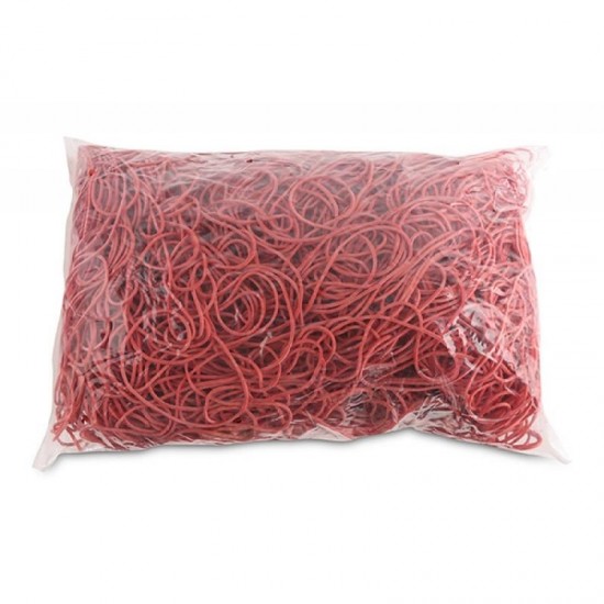 Elastice pentru bani OFFICE Products, 80 mm, 1.5 x 1.5 mm, 60 % cauciuc, 1 Kg, rosu