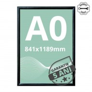 Ramă click din aluminiu, anodizat negru, A0 (841x1189mm)
