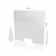 Protecție plexiglas, demontabilă, pentru tejghea și casă de marcat, dimensiunea 850x850x250 mm