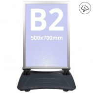 eople Stopper Wind-On PREMIUM, panou mobil rezistent la vânt cu rezervor pentru apă sau nisip S5, 500 x 700 mm