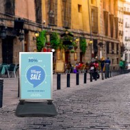 eople Stopper Wind-On PREMIUM, panou mobil rezistent la vânt cu rezervor pentru apă sau nisip S5, 500 x 700 mm